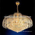 Modern hanging gold crystal chandelier light for hotel lobby decoration